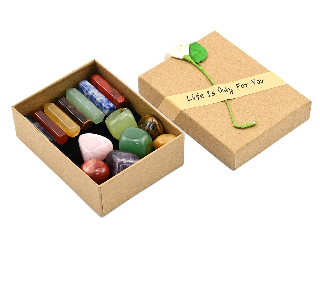 Изображение товара Набор камней для чакр в подарочной коробке