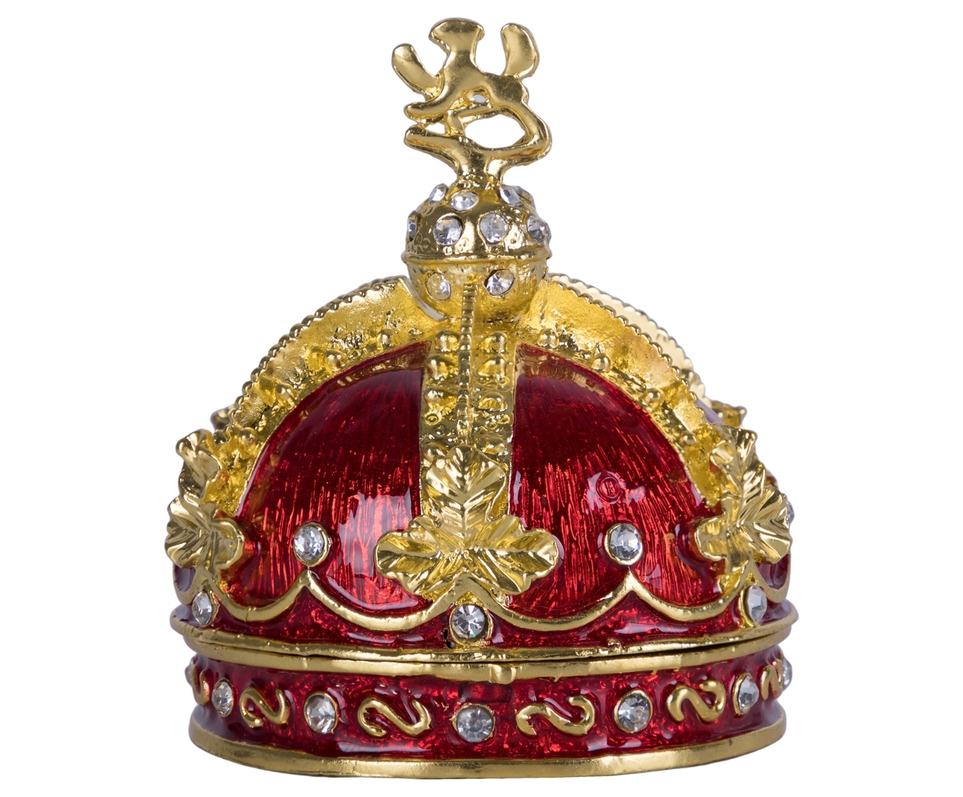 Изображение товара Шкатулка ГЛАСАР Корона 39-081 Декоративная металл. шкатулка с стразами