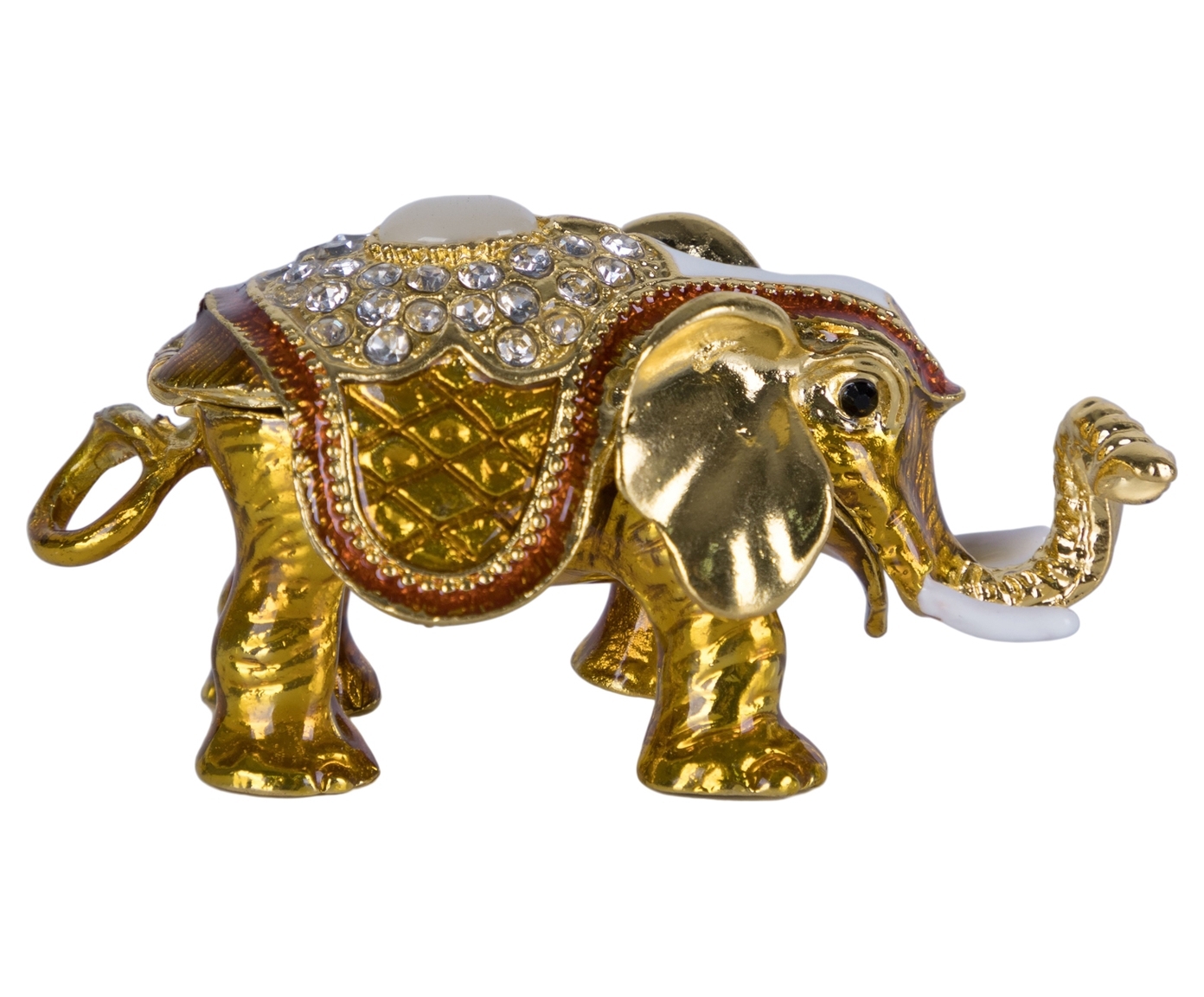 Изображение товара Шкатулка для драгоценностей со стразами Слоник 39-072 4x4 см