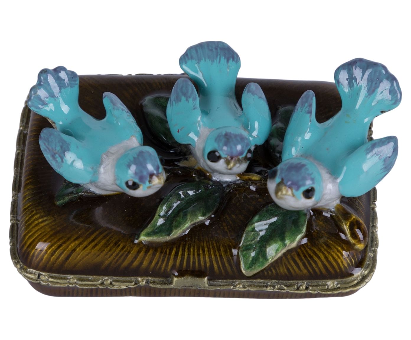 Изображение товара Шкатулка для драгоценностей со стразами Птички 39-074 3x4 см