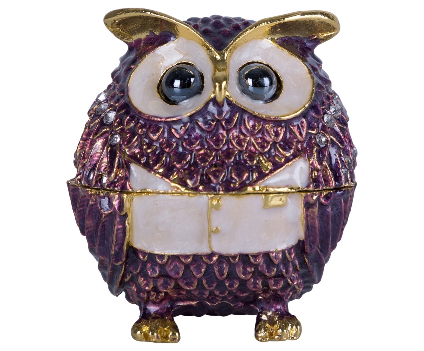 Изображение товара Шкатулка для драгоценностей со стразами Сова 39-073 5x4 см