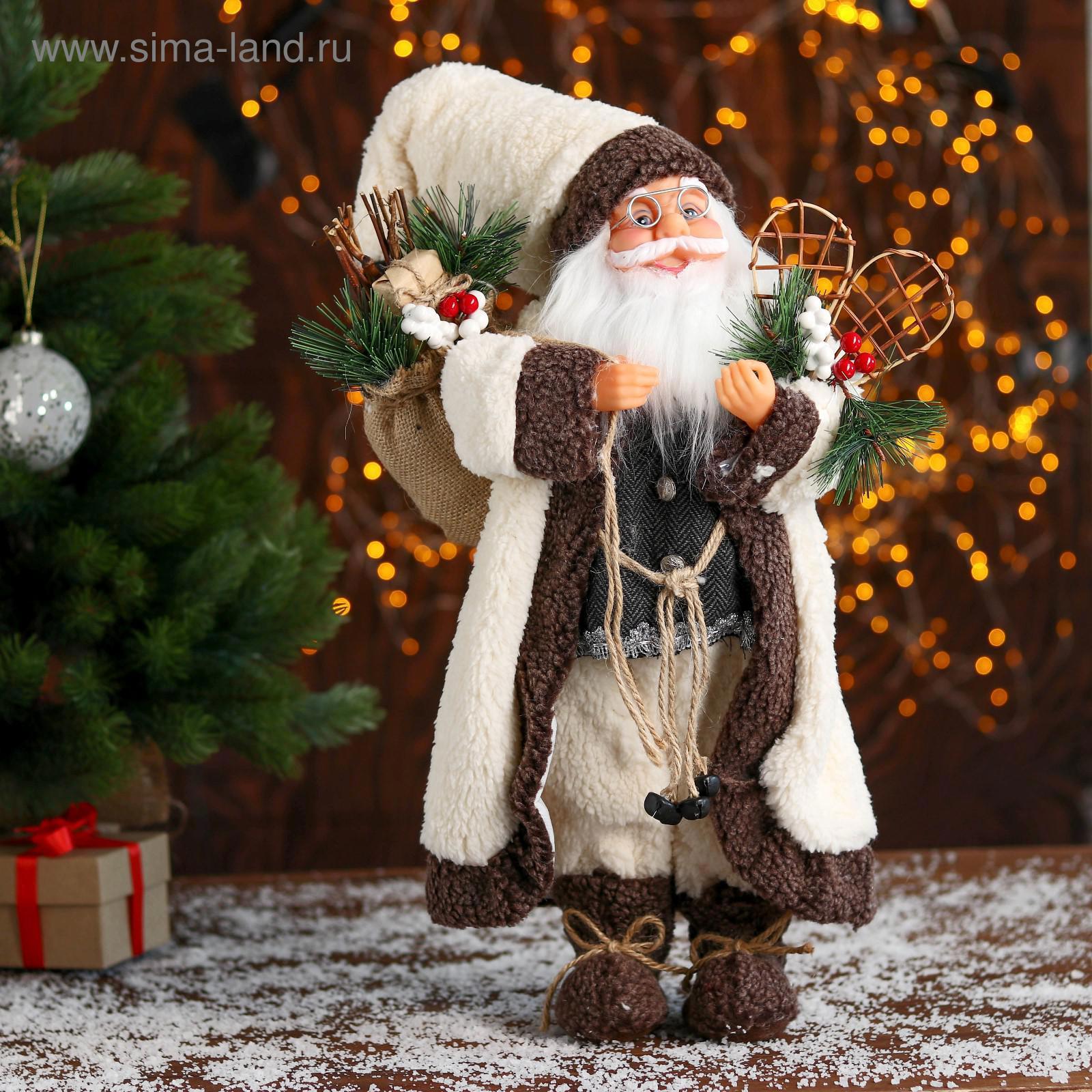 Изображение товара Декоративная новогодняя фигура Дед Мороз Зимнее волшебство 26x45 см