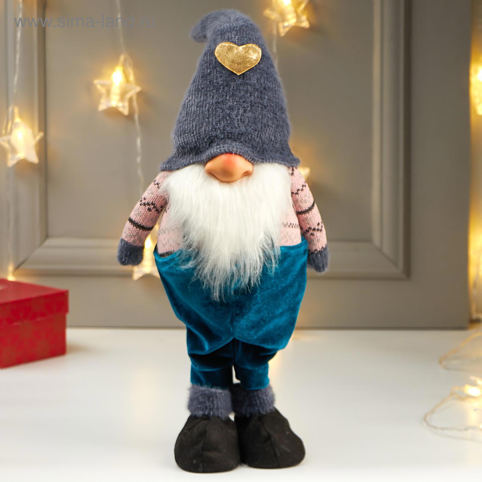Изображение товара Фигура декоративная Дед мороз 4822651 Simaland 54 см цвет синий