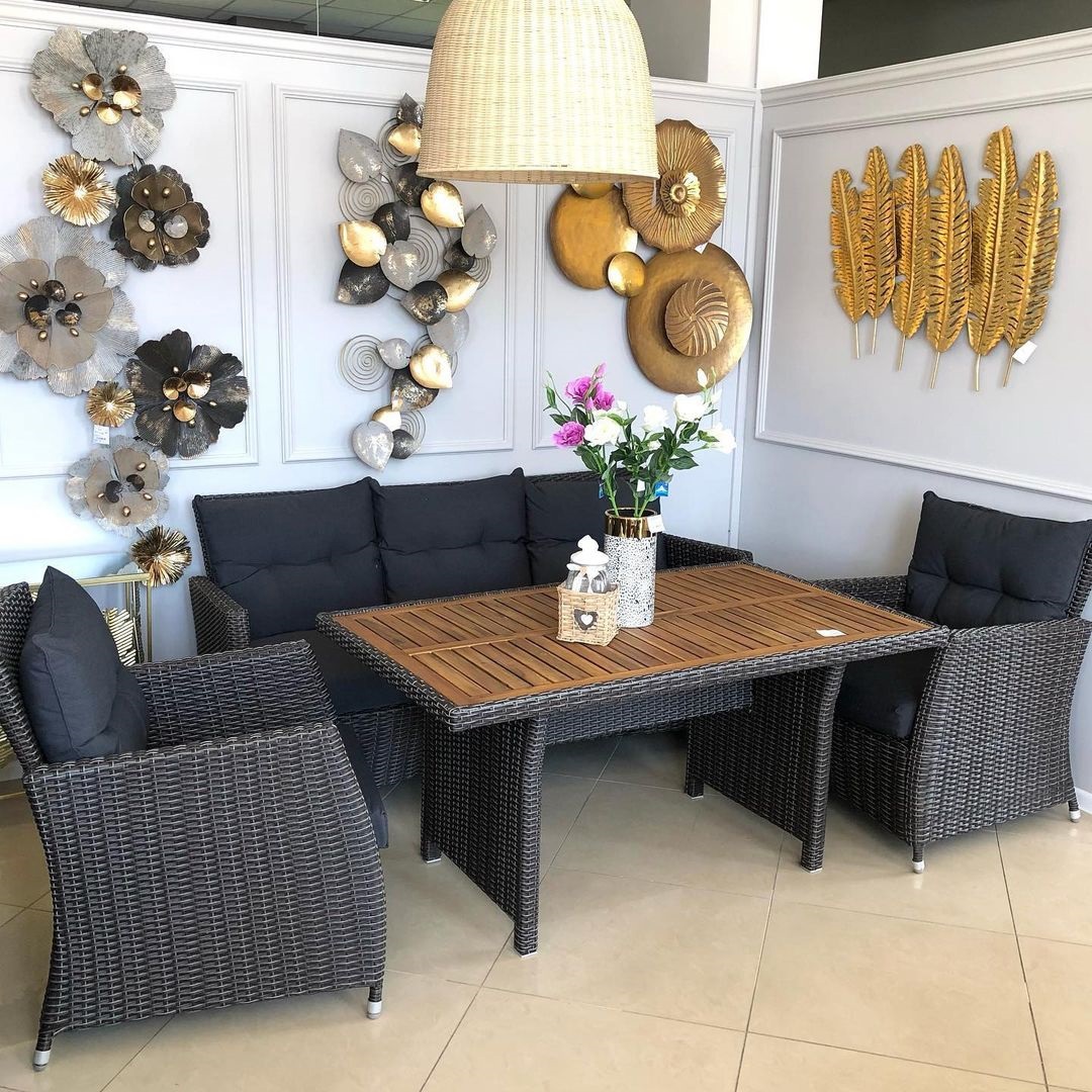 Изображение товара Садовая мебель для отдыха Афина мебель AFM-308G Brown/Grey искусственный ротанг коричневый 4 предметов