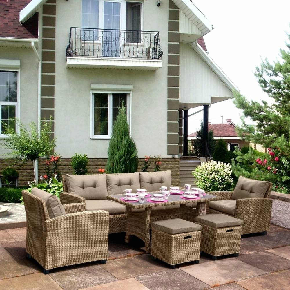 Изображение товара Набор садовой мебели для отдыха Афина мебель AFM-310B Beige Grray 6 предметов