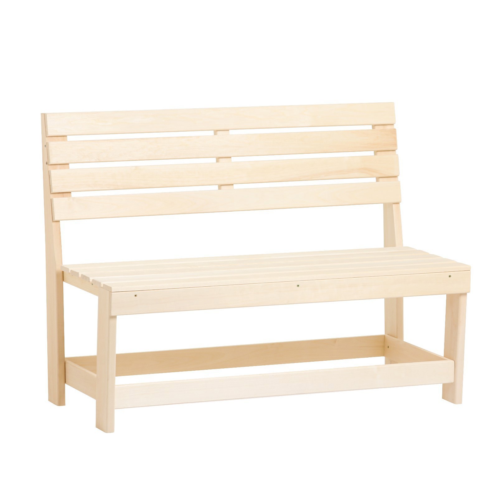 Изображение товара Скамья садовая Добропаровъ 120 см из липы бежевого цвета