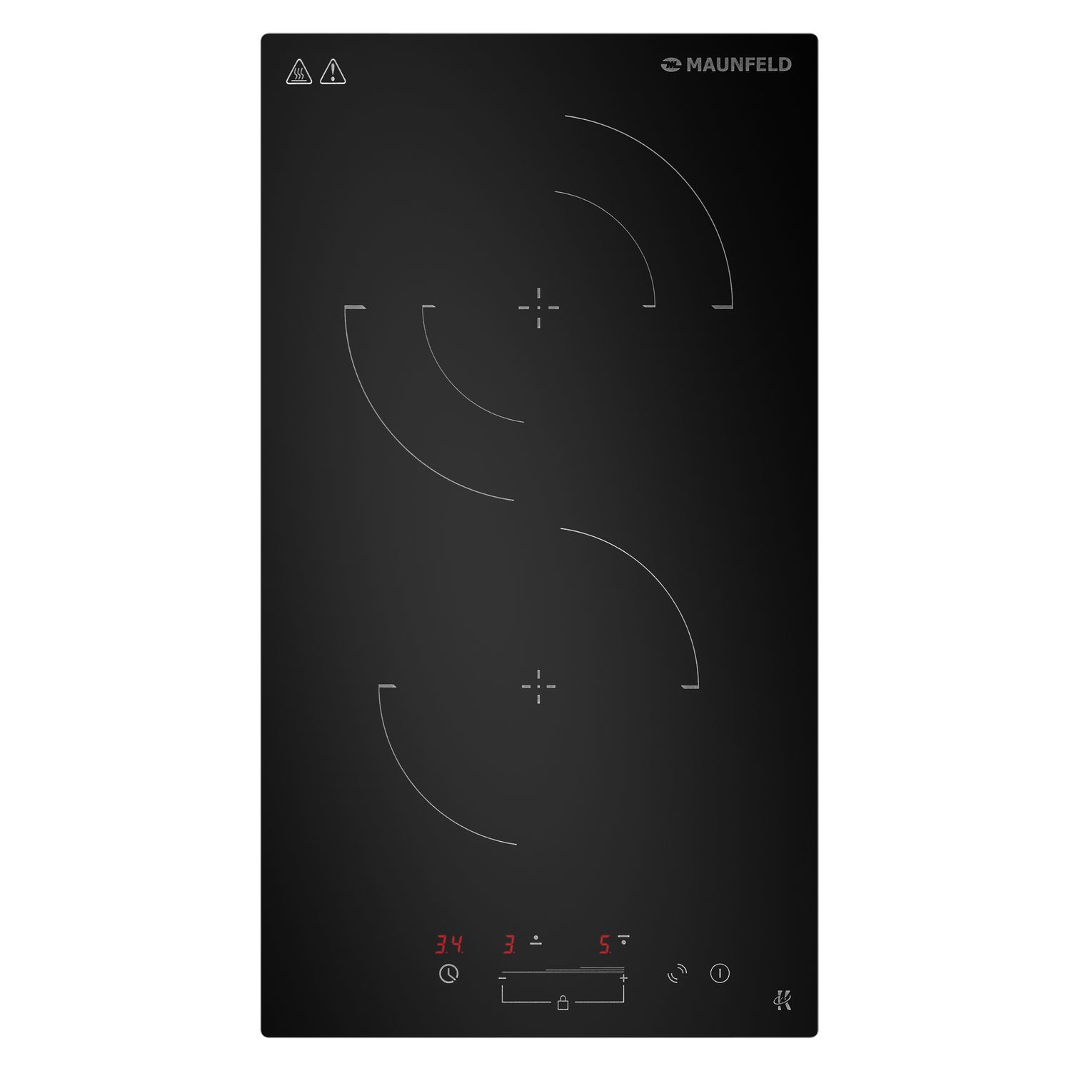 Изображение товара Электрическая варочная панель Maunfeld CVCE292SDBK 29 см 2 конфорки черный стильный дизайн