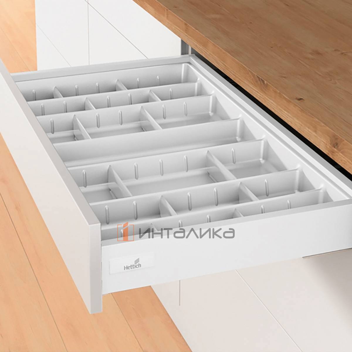 Изображение товара Разделитель для ящика Hettich MP00801 36x5x46 см ABS-пластик цвет белый