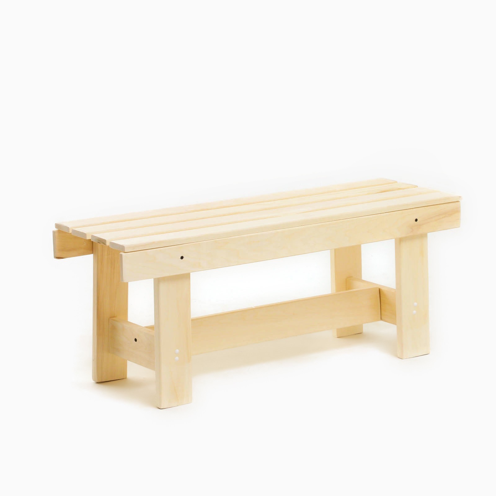 Изображение товара Деревянная лавка SIMALAND для бани 100х32х42 см бежевого цвета