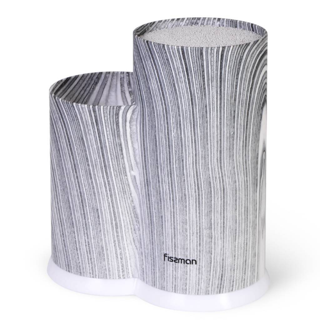 Изображение товара Подставка для ножей Fissman 2885 11.5x21x22 см пластиковая мраморная