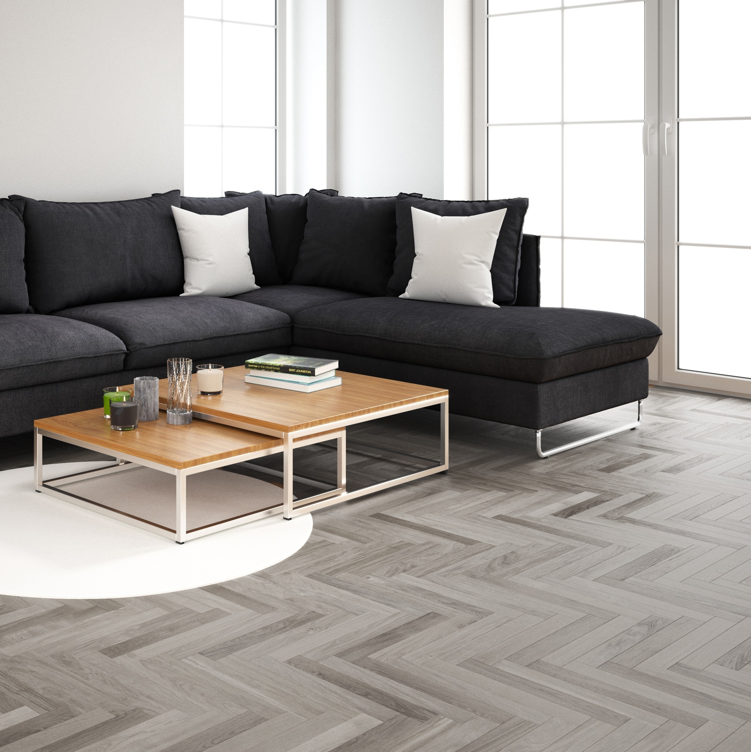 Изображение товара ПВХ плитка Decorifica Oak grey Rosewood 43 класс 5 мм