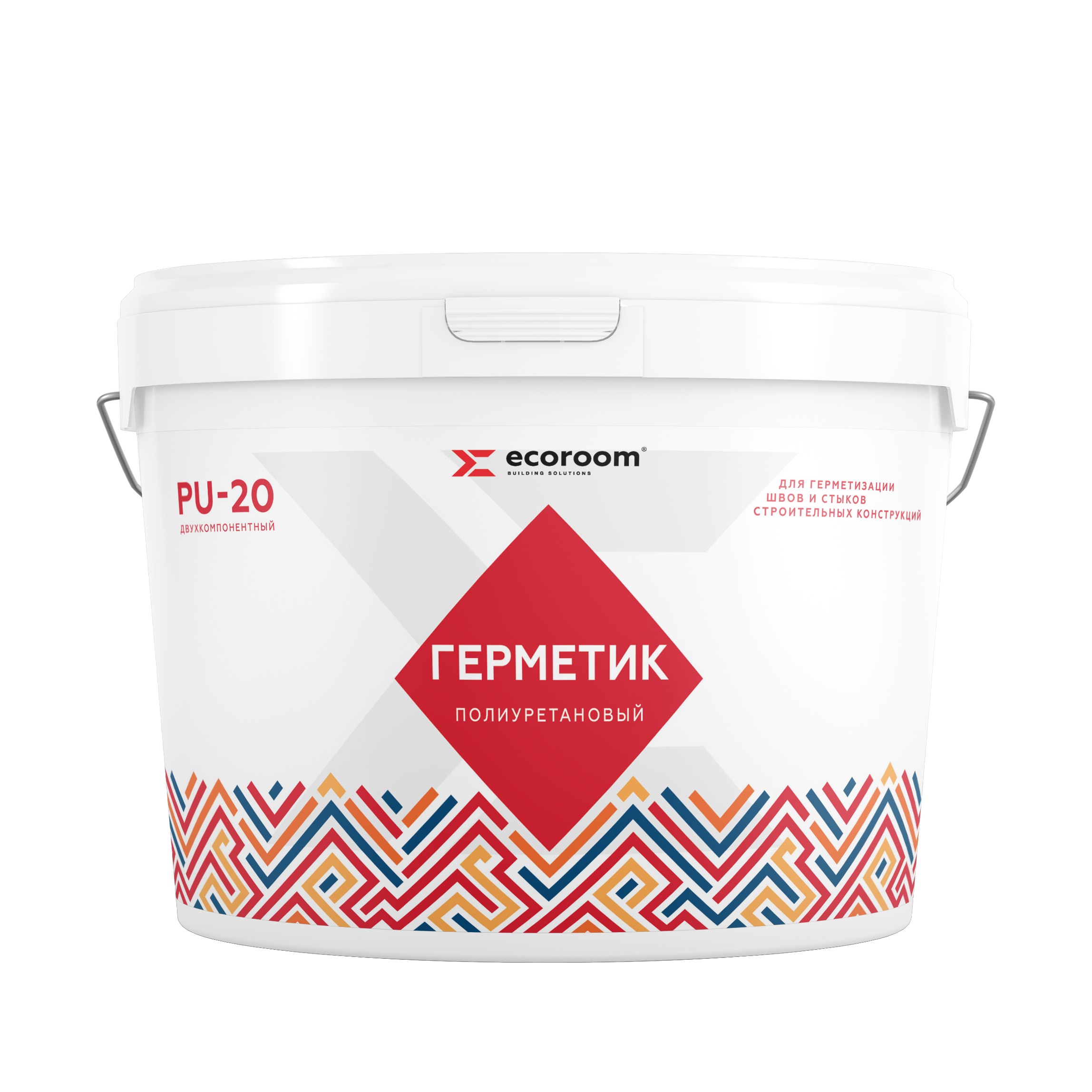 Изображение товара Полиуретановый герметик ECOROOM 2K PU-20 универсальный белый 12.5 кг