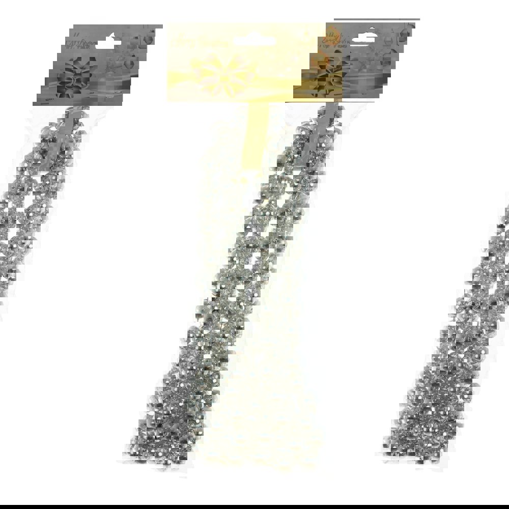 Изображение товара Бусы из ПВХ 207 см серый серебристый легкий и стильный аксессуар