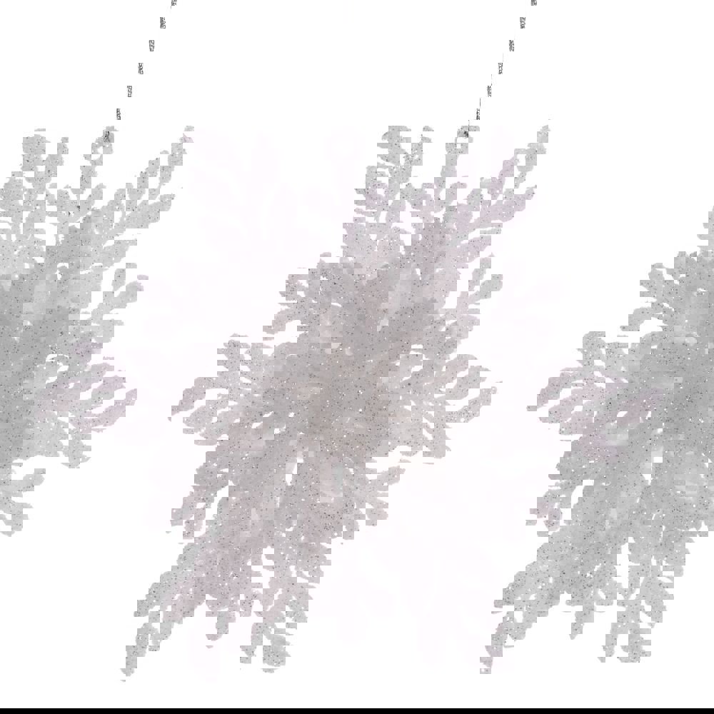 Изображение товара Елочная игрушка Снежинка 12 см из ПВХ белая праздничное украшение