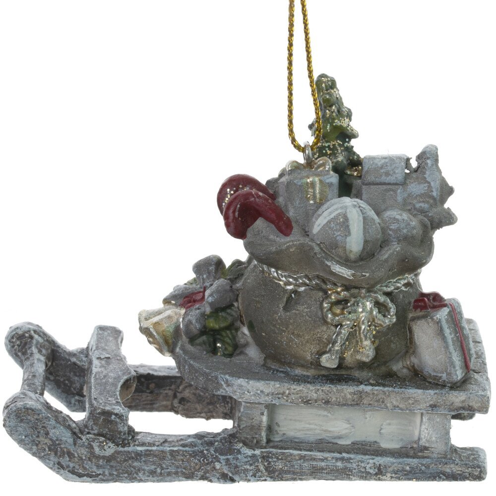 Изображение товара Елочная игрушка Сани 782432 бежевый 5.5 см х 3 см праздничное украшение