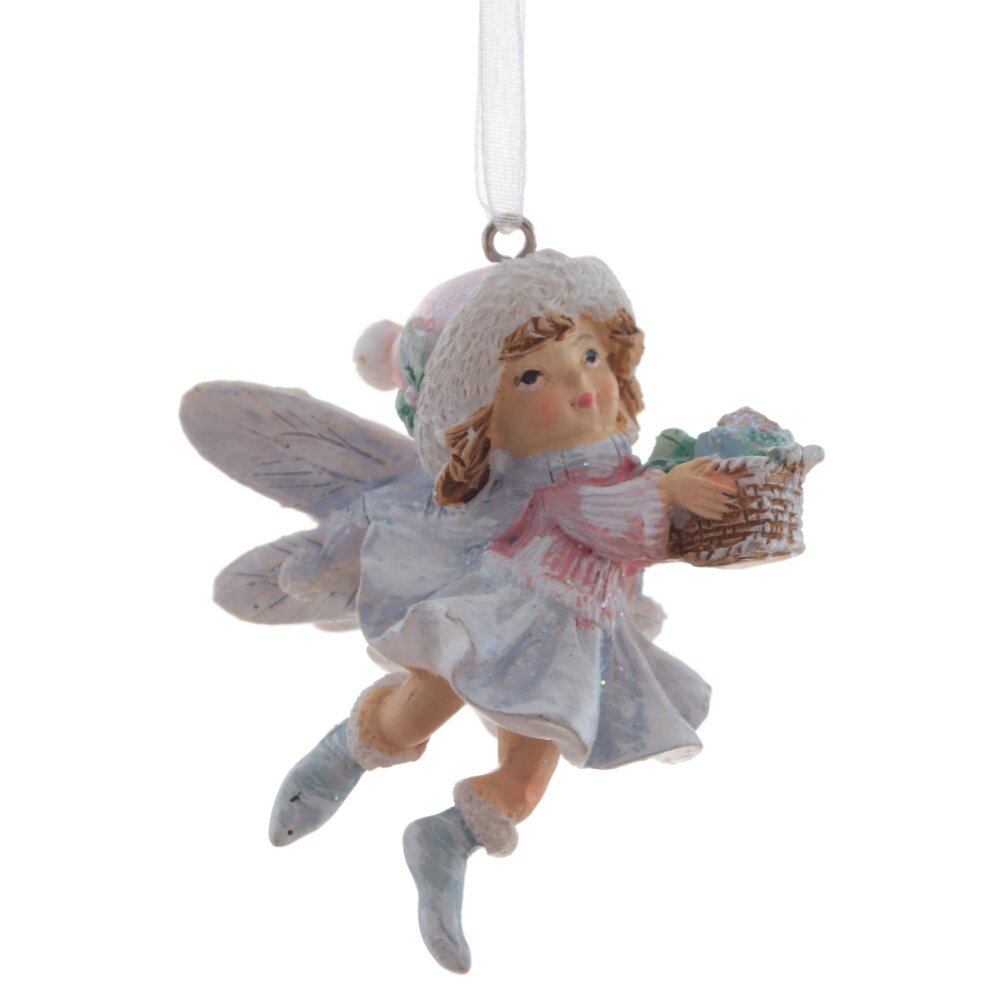 Изображение товара Ёлочная игрушка Фея розовая 6.5см из ПВХ для новогодней елки