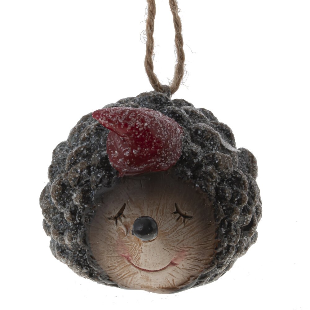 Изображение товара Елочная игрушка Ёжик 4х6 см коричневая - новогоднее украшение для елки