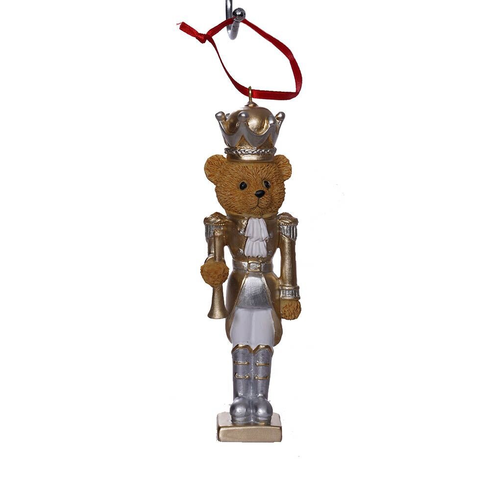 Изображение товара Елочная игрушка Медвежонок 14.5 см жёлтый золотой новогоднее украшение