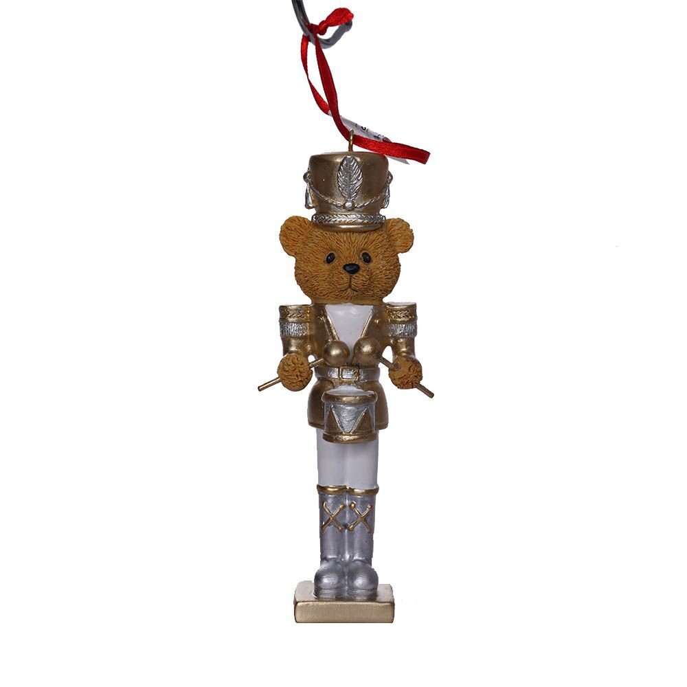 Изображение товара Елочная игрушка Медвежонок 793936 14 см х 4 см жёлтый/золотой