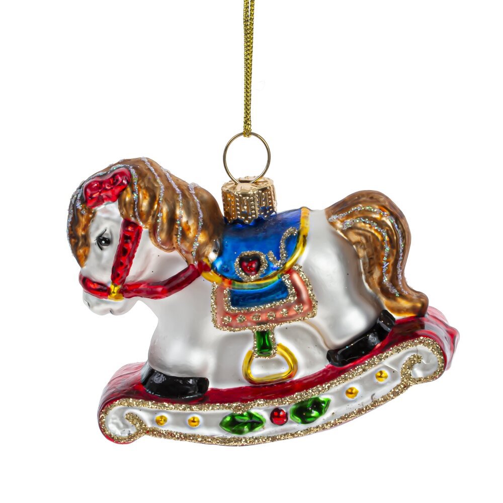 Изображение товара Елочная игрушка Лошадка 794465 6 см х 3 см разноцветный