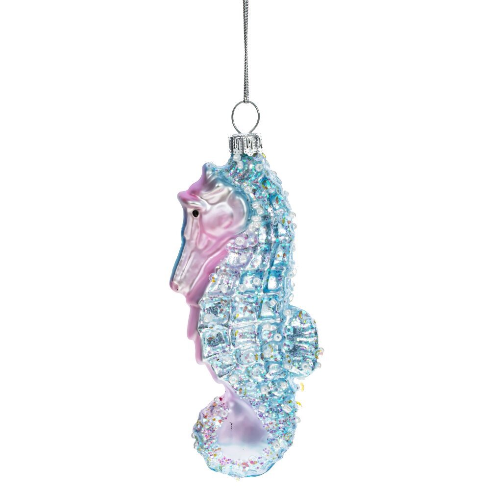 Изображение товара Елочная игрушка Морской конек 13 см синий