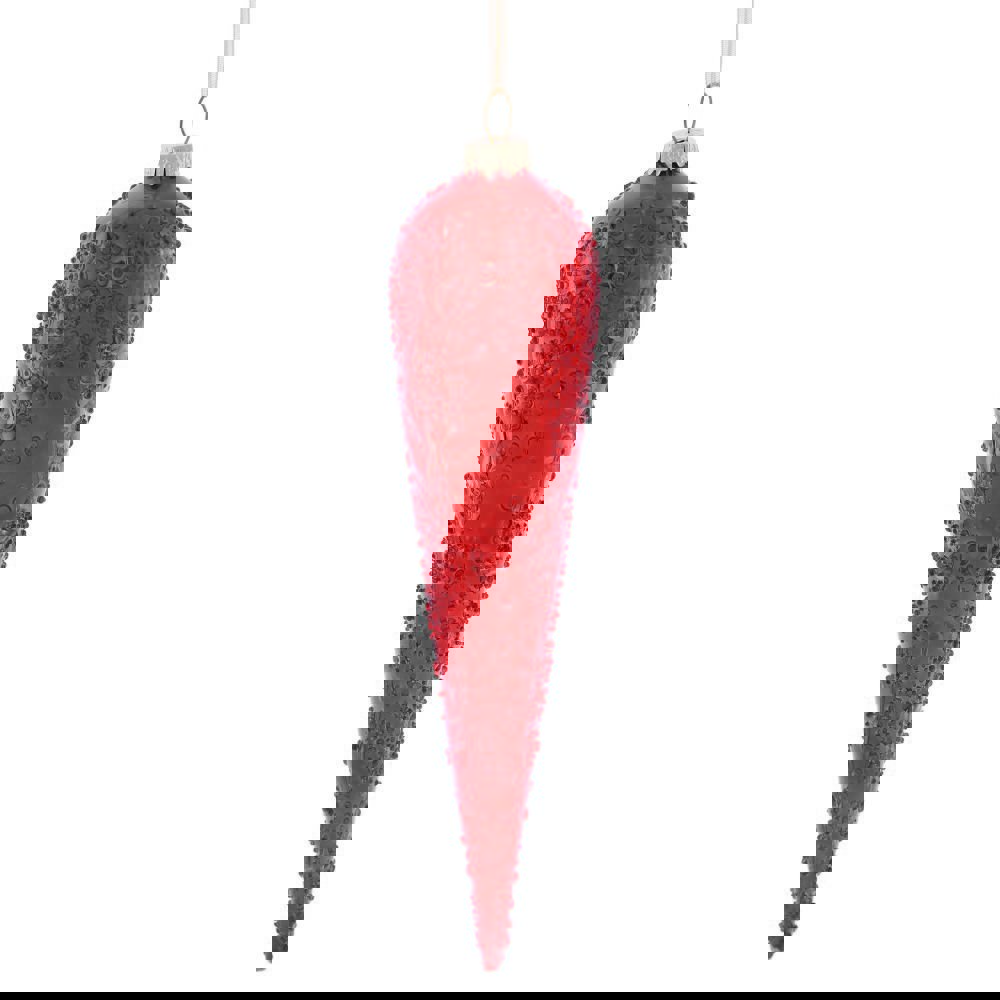 Изображение товара Елочная игрушка Сосулька 753054 19 см х 5 см красный