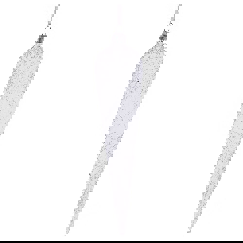 Изображение товара Елочная игрушка Сосулька 754073 20.5 см х 4 см белый