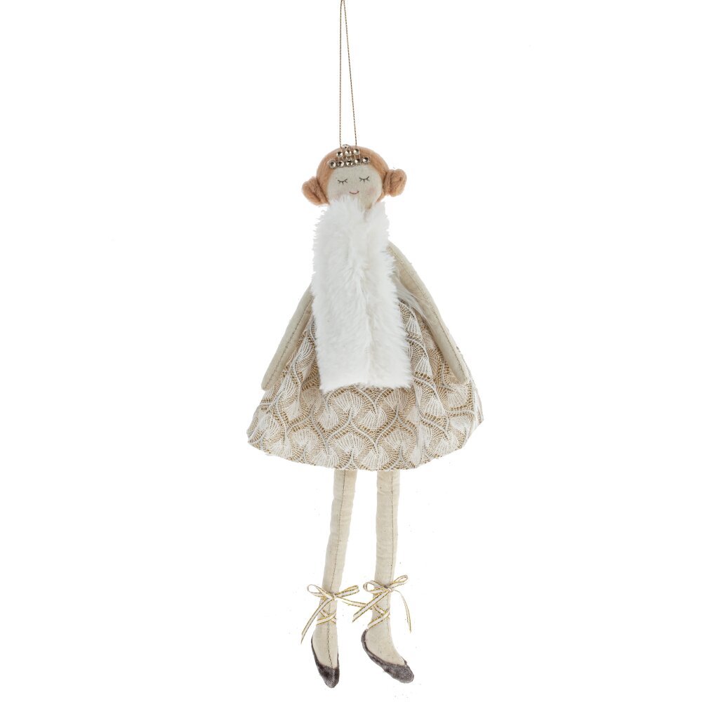 Изображение товара Елочная игрушка Девочка 793094 32 см х 8 см бежевый
