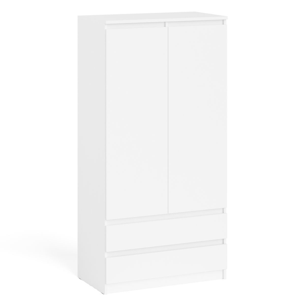 Изображение товара Шкаф распашной Свк Мори 90x180x50 см белый из ЛДСП с 2 дверями и 2 ящиками