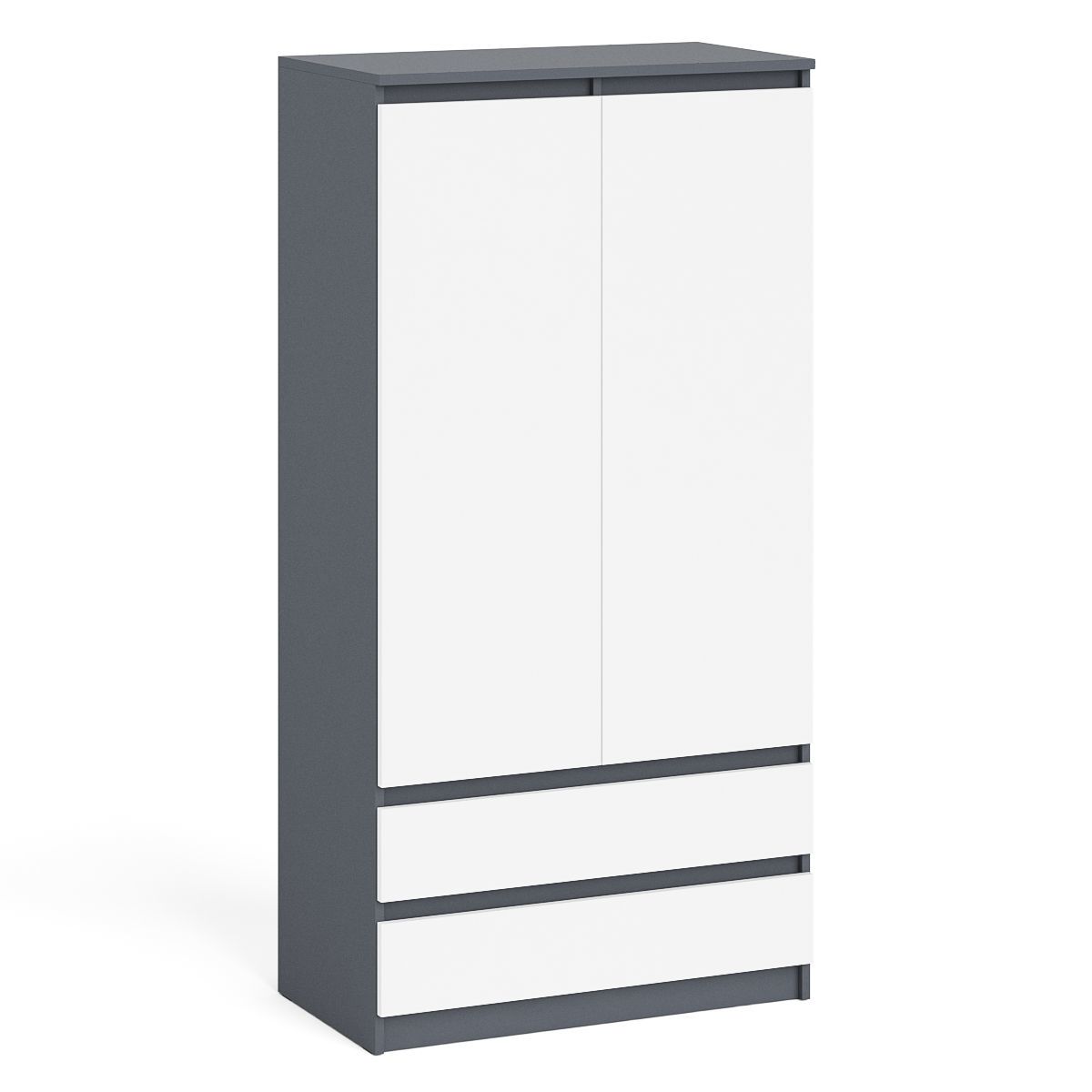 Изображение товара Шкаф распашной Свк Мори 90x180x50 см 2 двери ЛДСП цвет графит/белый