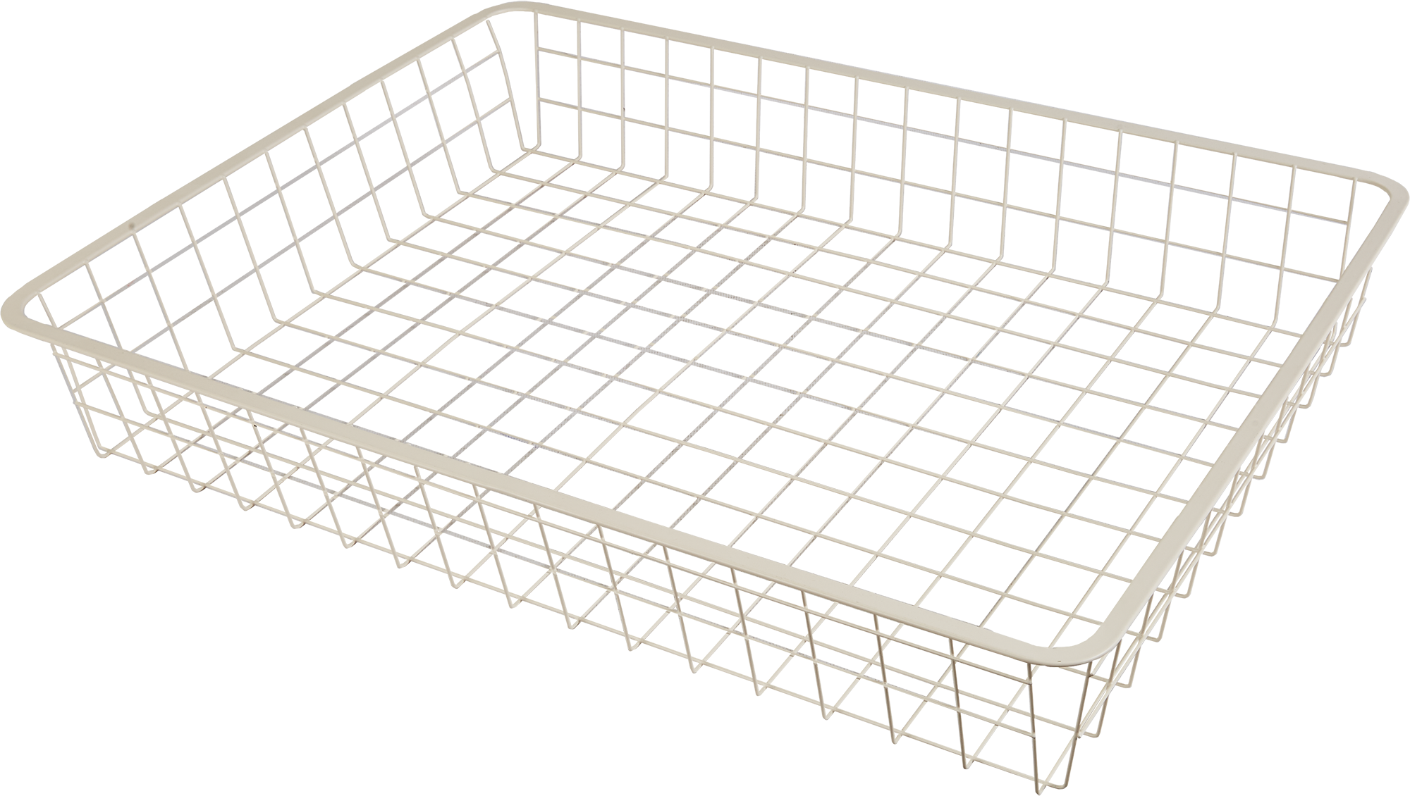 Изображение товара Корзина для стеллажной рамы Larvij 55.5x8.5x41 см сталь цвет бежевый