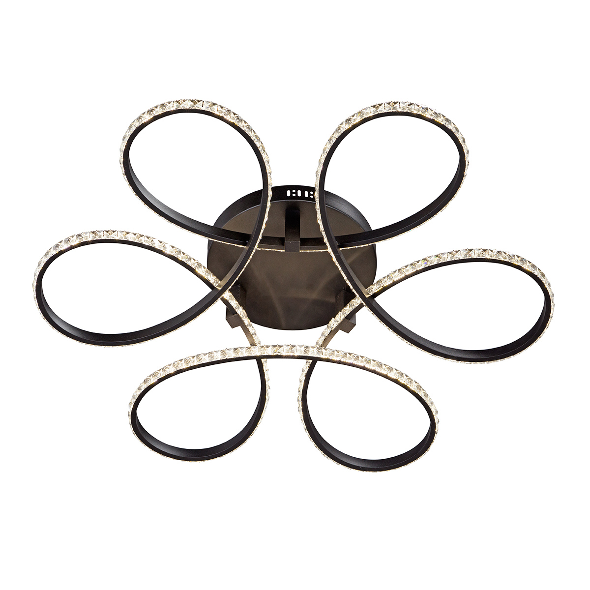 Изображение товара Люстра потолочная светодиодная Vitaluce V4630-1_6PL 30м2 стиль хай-тек черный матовый