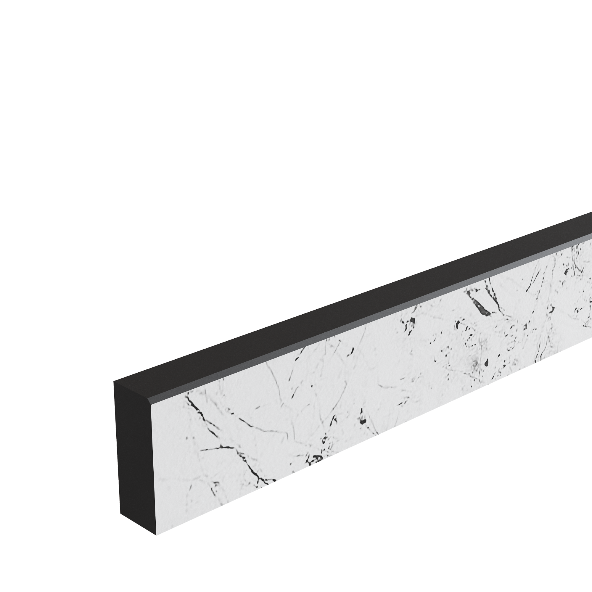 Комплект плинтусов Абетоне 120x4 см 1 шт 60x4 см 2 шт HPL-пластик цвет белый
