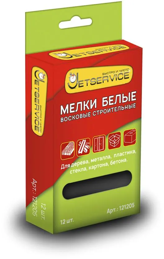 Мелки восковые Jetservice, 12 шт. - 1