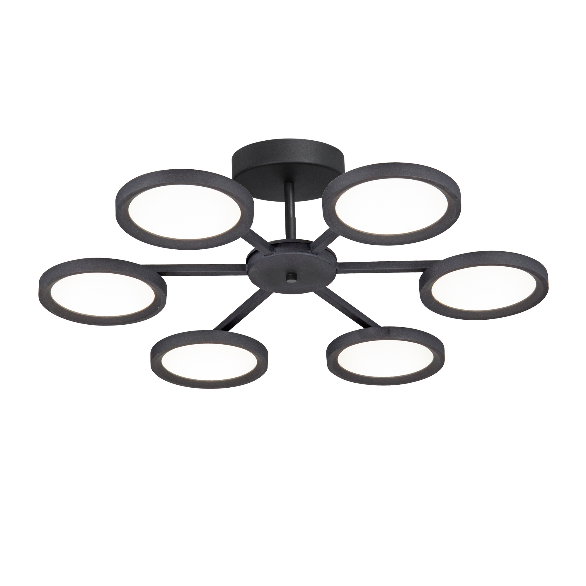 Изображение товара Люстра потолочная светодиодная VITALUCE V4675-1_6PL 22м² черный стиль хай-тек