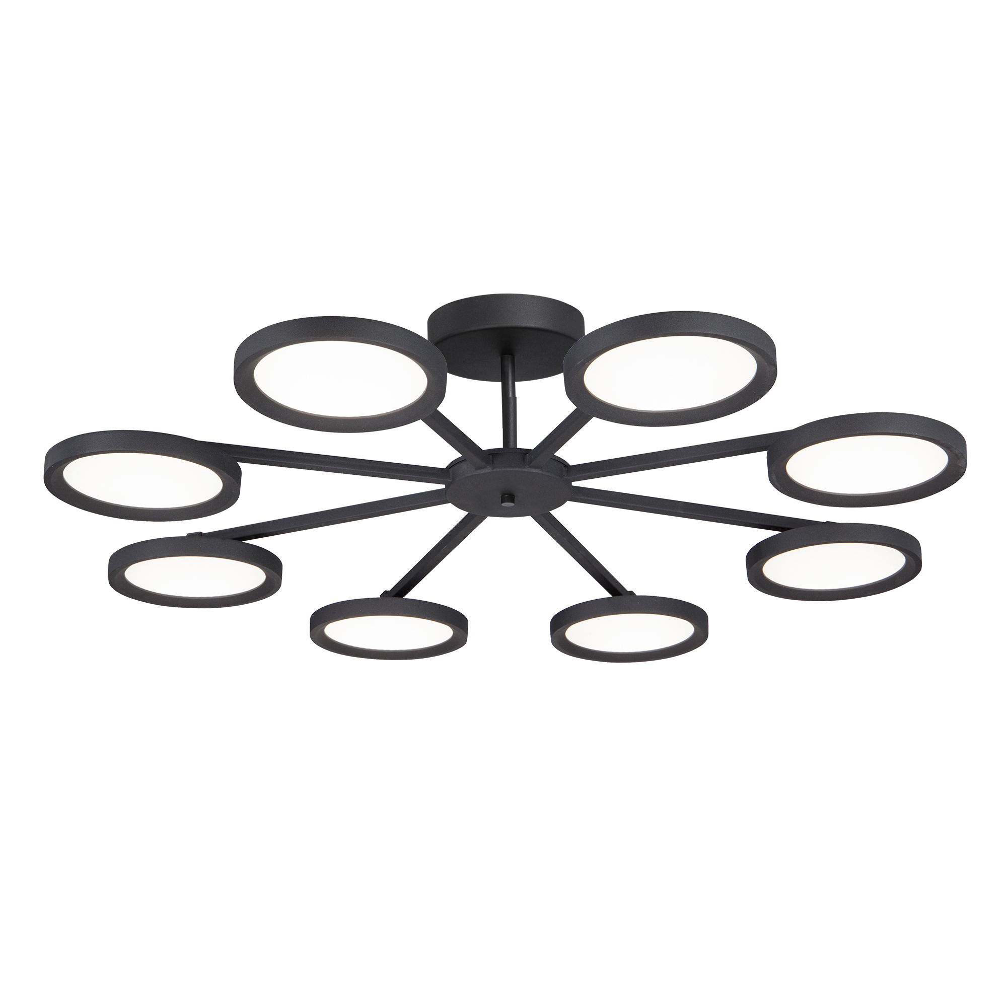 Изображение товара Люстра потолочная светодиодная VITALUCE V4675-1_8PL 79Вт нейтральный белый свет черный стиль хай-те