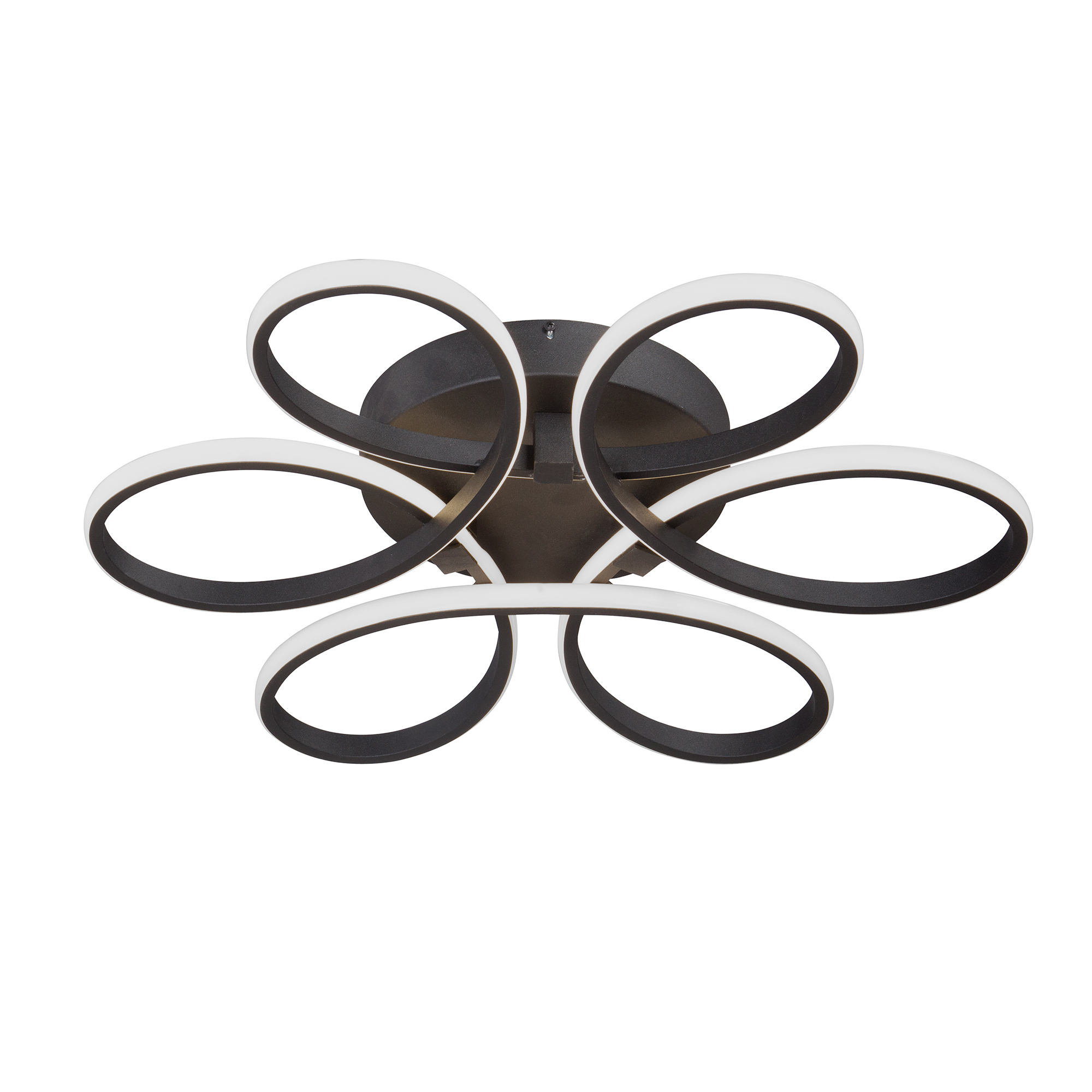 Изображение товара Светодиодная люстра потолочная VITALUCE V4618-1/6PL черная стильная для спальни 20 м²