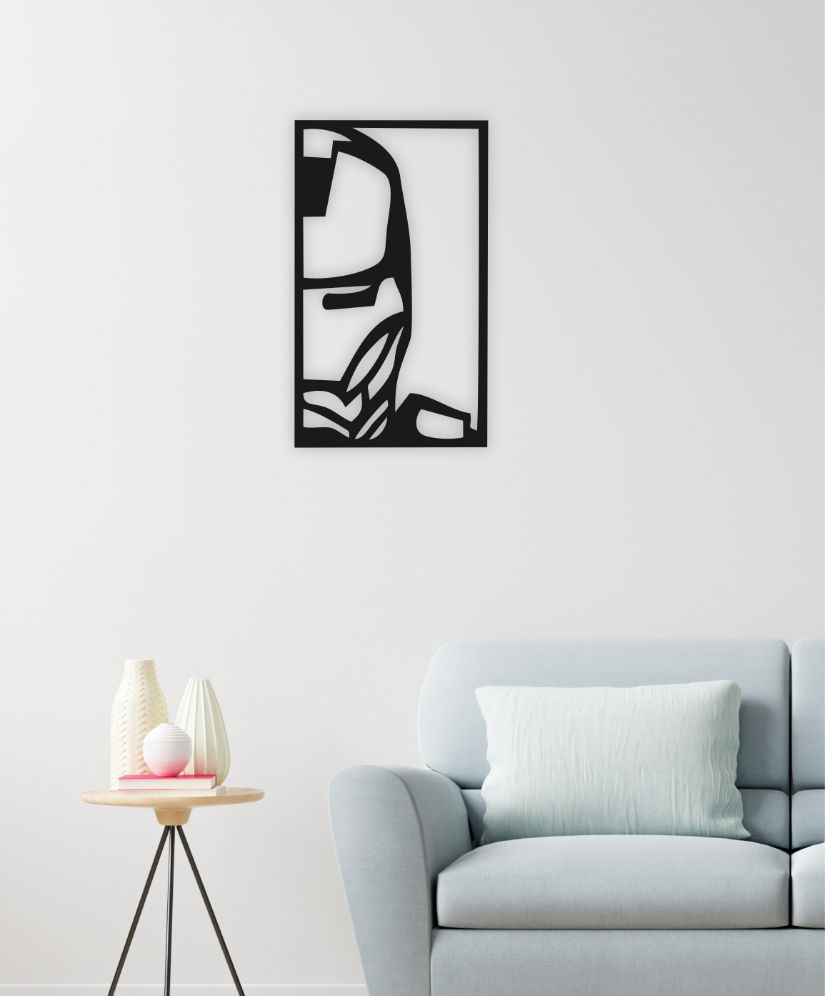 Изображение товара Деревянное настенное панно "Железный человек" 36x20 см