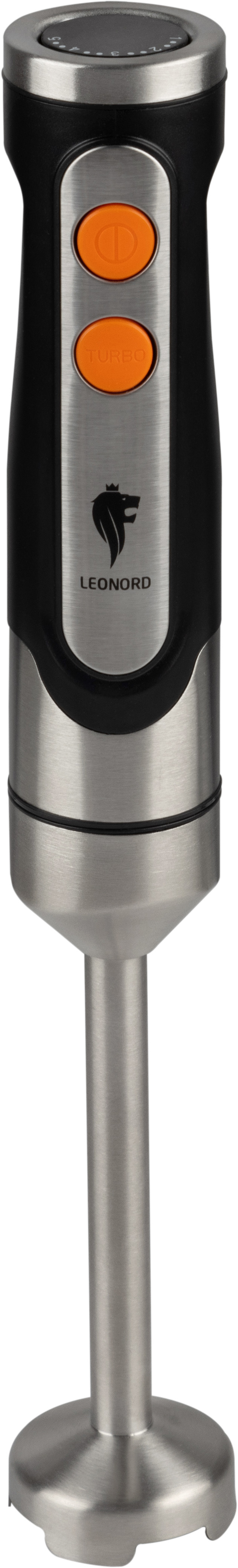 Изображение товара Погружной блендер Leonord LE-1717 800 Вт 2 скорости с насадками черный нержавеющая сталь