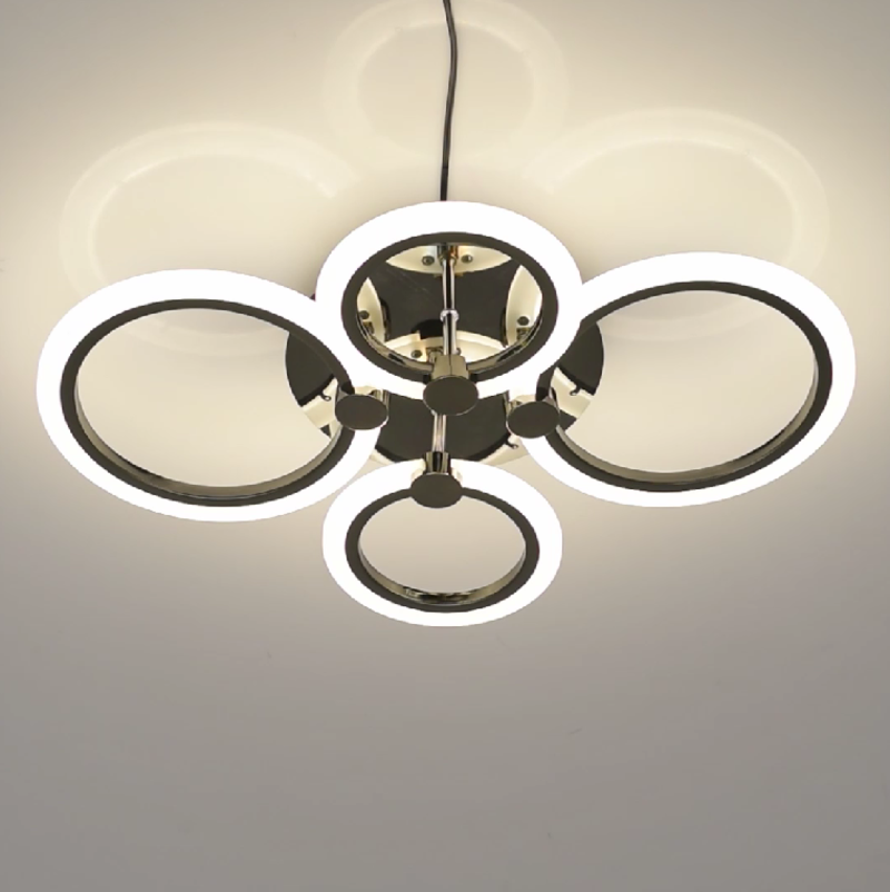 Изображение товара Современная потолочная светодиодная люстра Safilight 6004-4-PEARL BK с регулируемым освещением