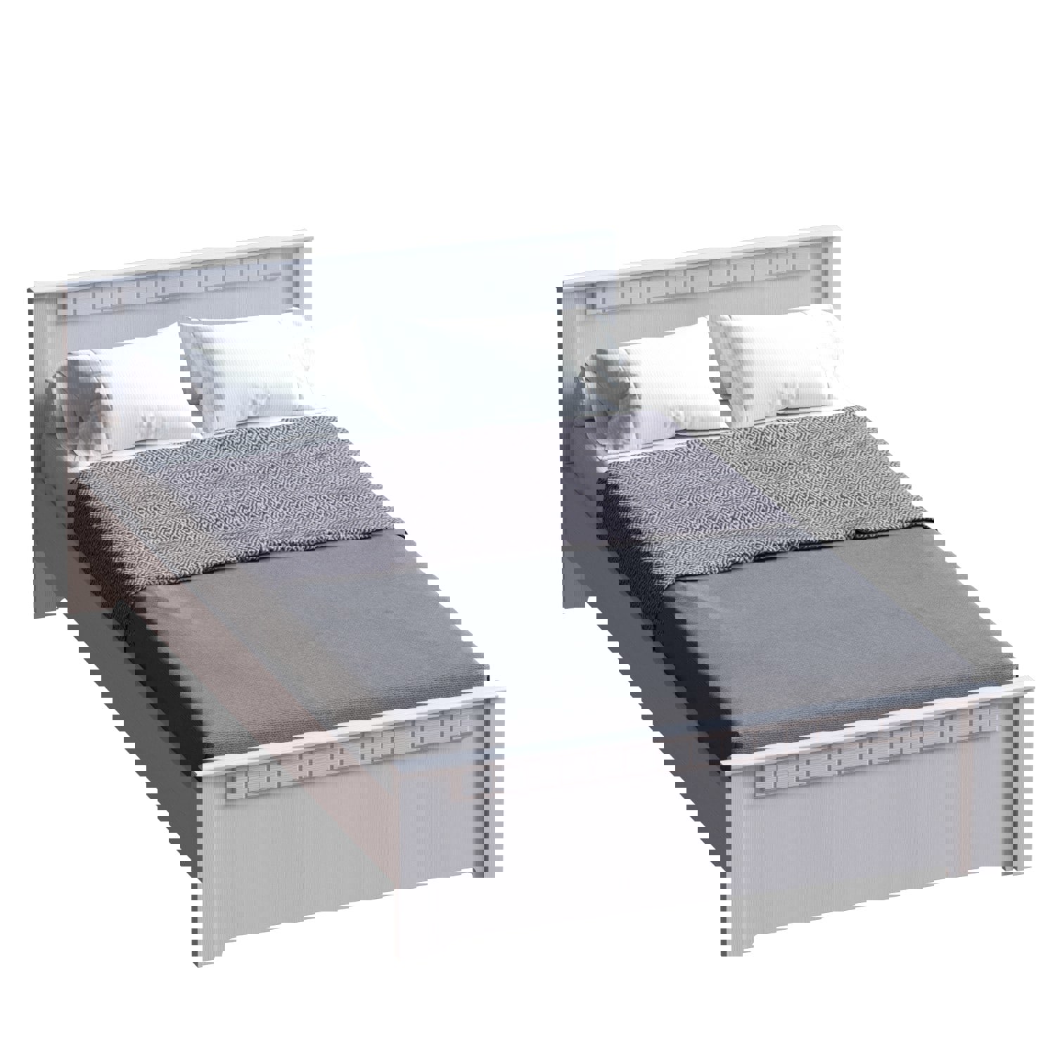 Изображение товара Модульная кровать MG Прованс 120x200 Modern Белая/патина из ЛДСП