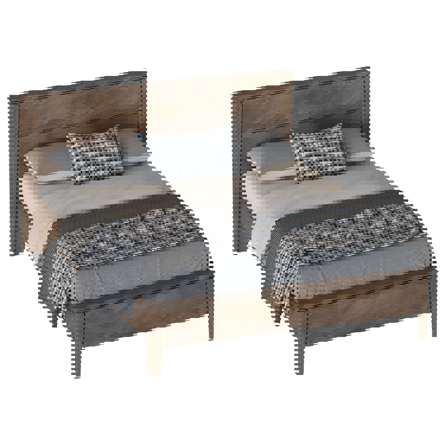 Изображение товара Кровать MG Мальта 62123_1 160x200 см ЛДСП цвет дуб винтерберг