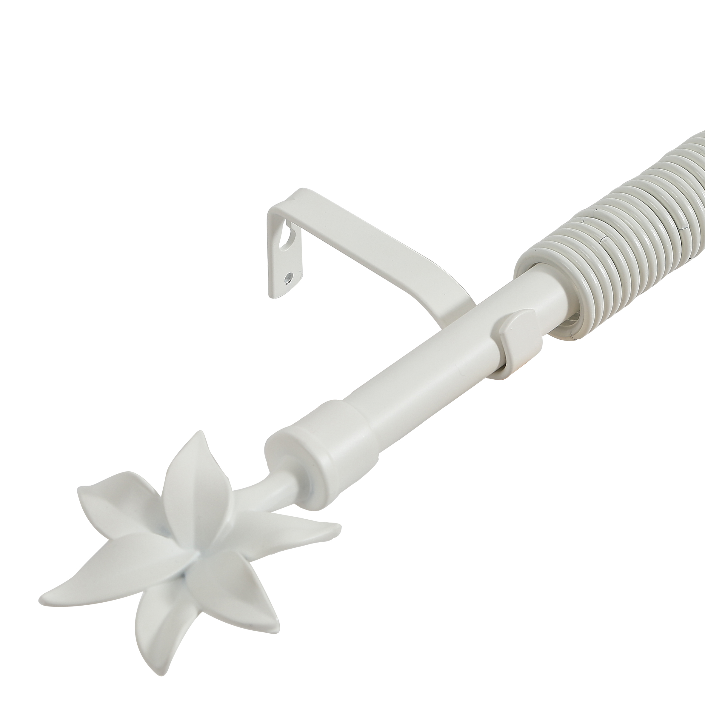 Карниз однорядный раздвижной Цветок d16/19 мм 160-300 см металл цвет ...