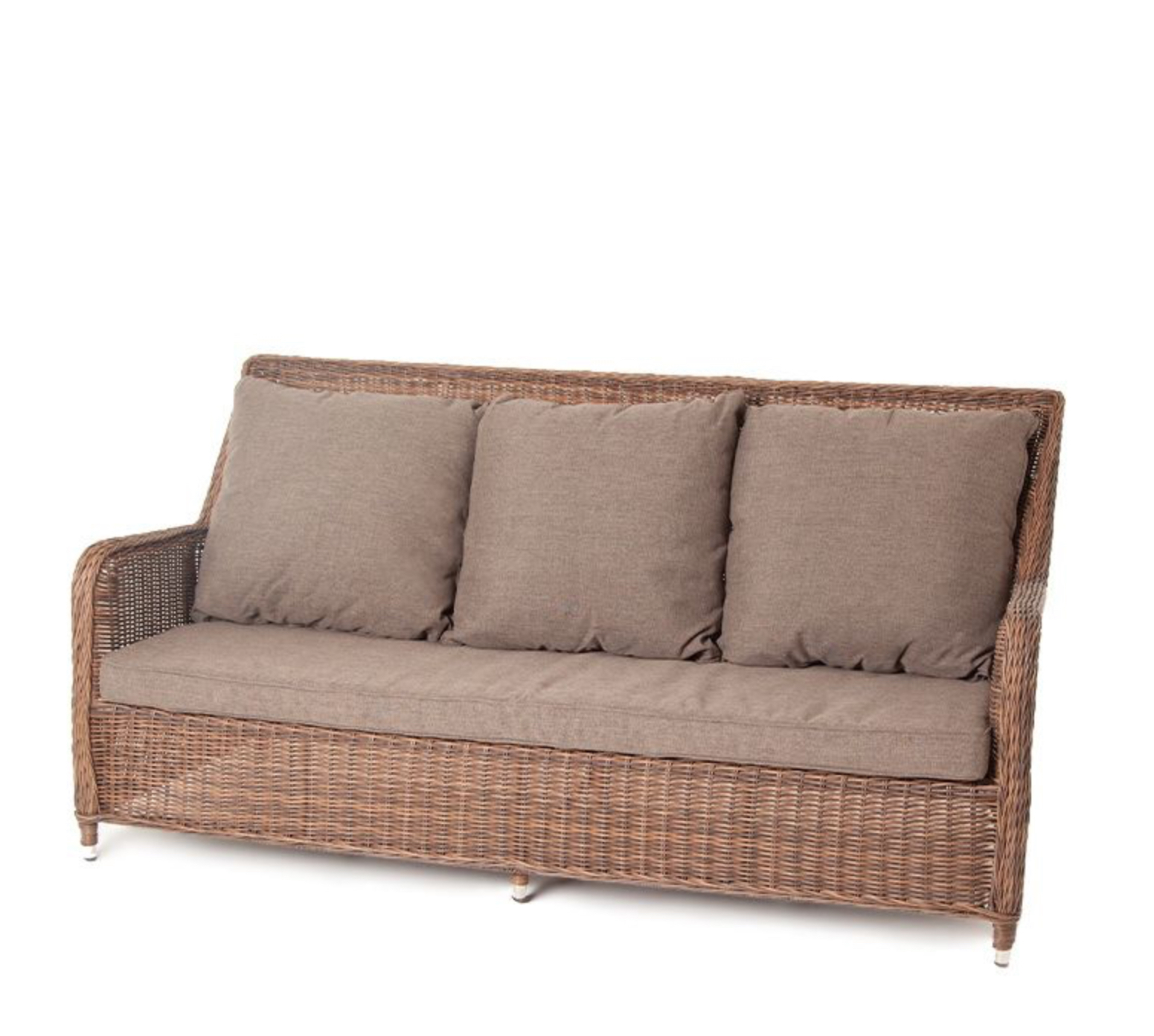 Изображение товара Диван садовый 4sis YH-C3579W-2 brown Гляссе 88 см x 190 см x 99 см искусственный ротанг коричневый