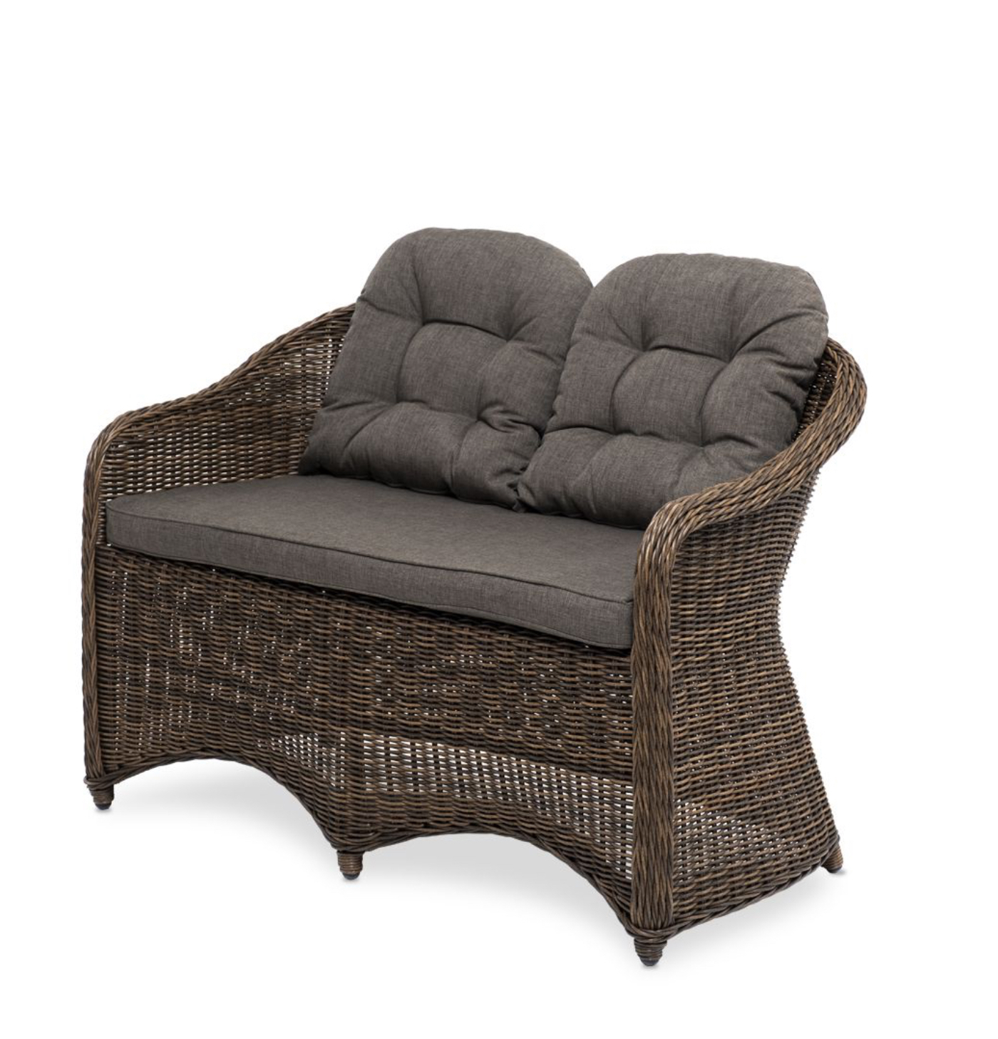 Изображение товара Диван садовый Равенна 4SIS YH-C2104W коричневый искусственный ротанг