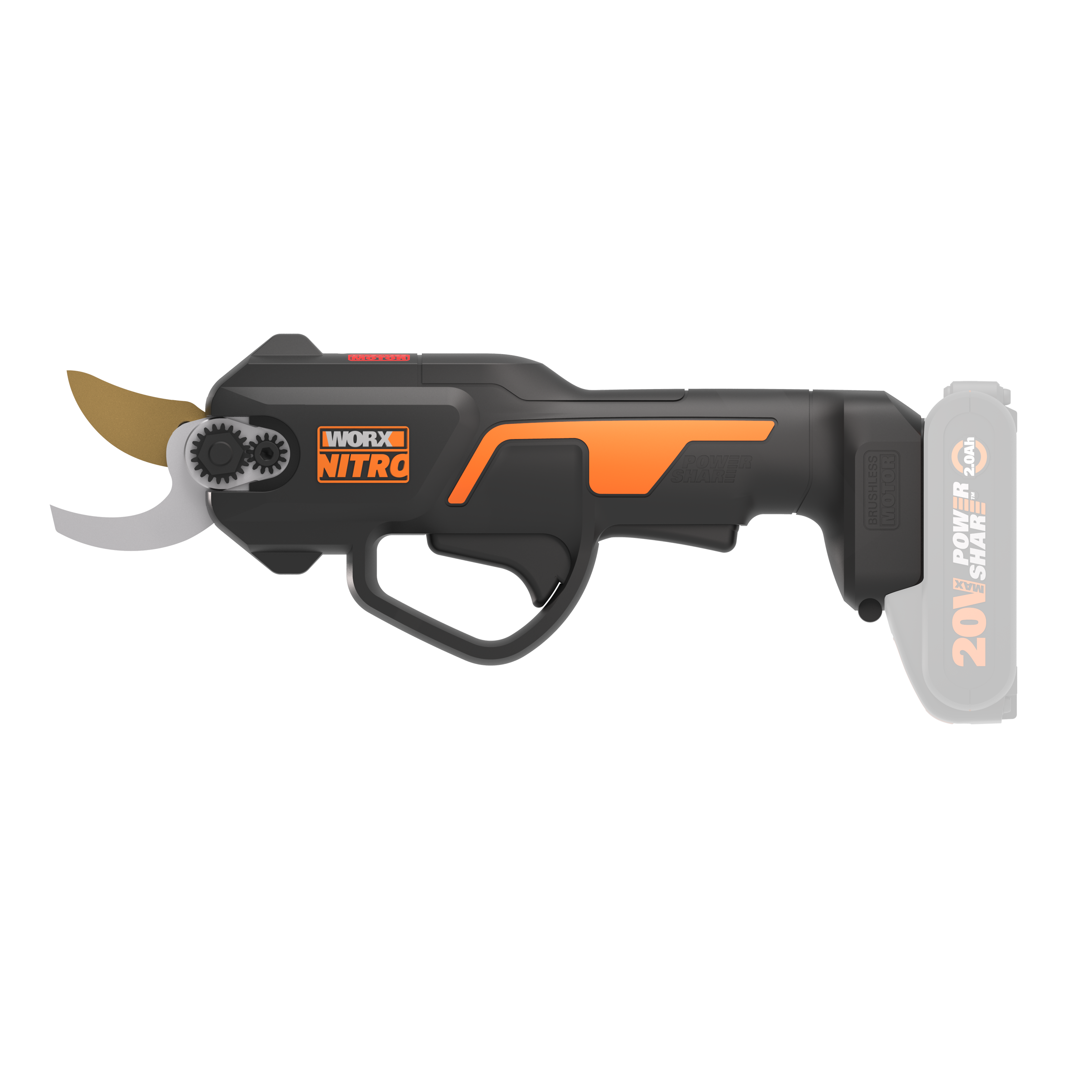 Изображение товара Секатор аккумуляторный Worx WG330E.9 20 В 25 см АКБ и ЗУ не в комплекте