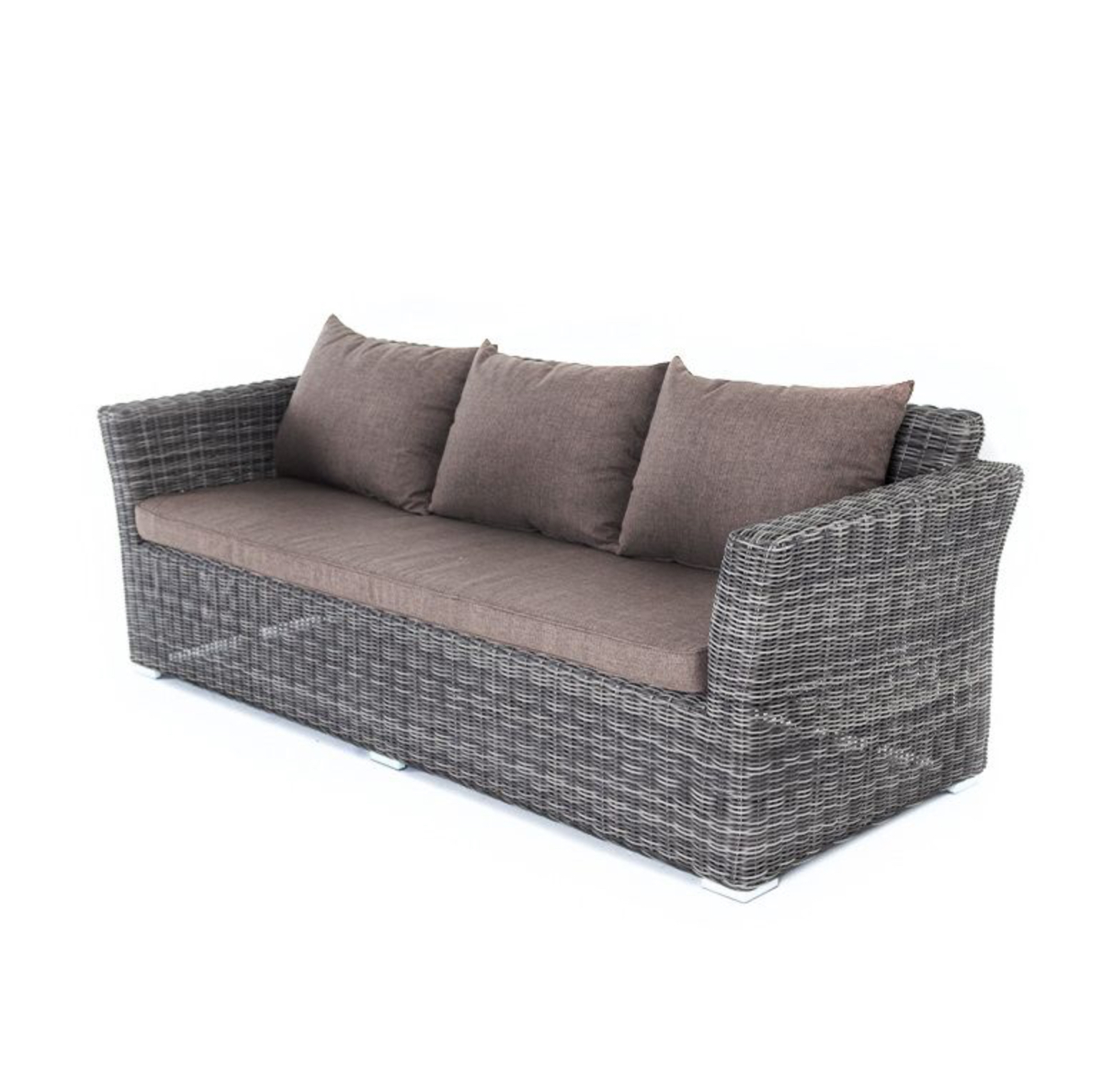 Изображение товара Диван садовый искусственный ротанг 3 места Капучино 4SIS YH-C3130W-3