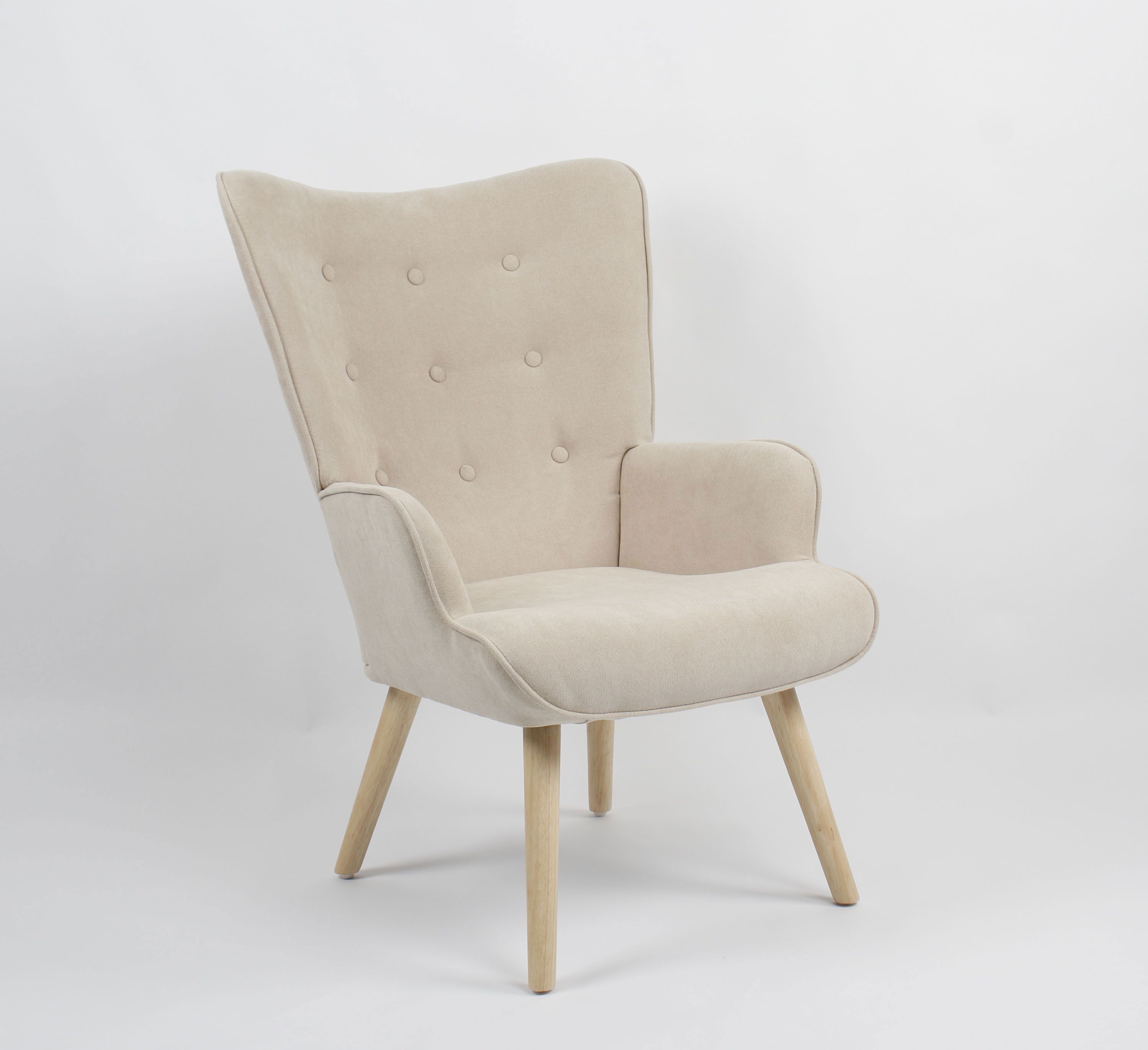 Изображение товара Кресло Stool group Хью 68x96x75 см рогожка цвет бежевый Изображение товара Кресло Stool group Хью 68x96x75 см рогожка цвет бежевый