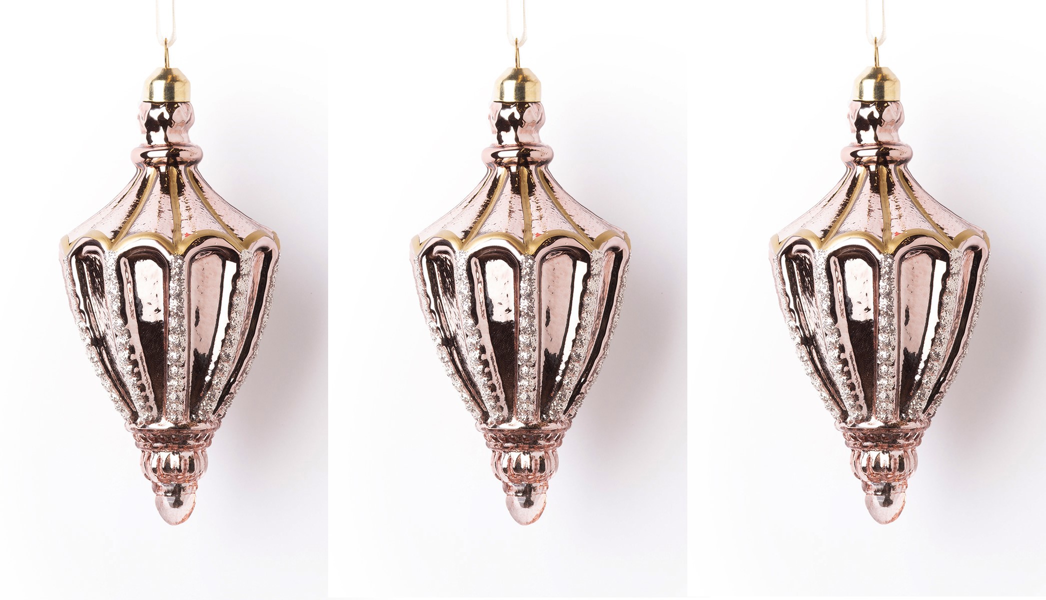 Изображение товара Набор Karlsbach 14464 из 3-х розовых подвесок 16.5 см