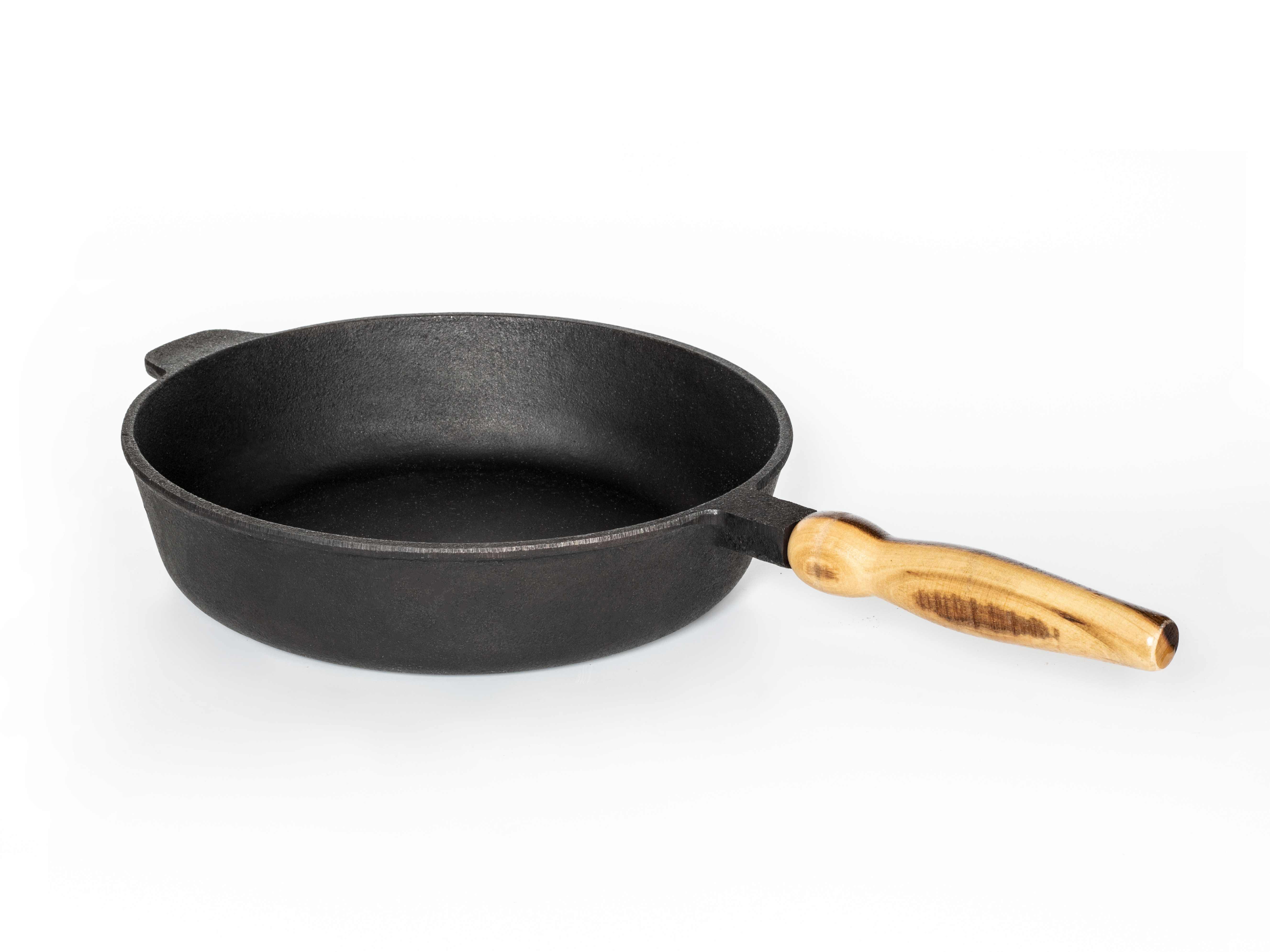 Изображение товара Чугунная сковорода DAVR METALL 26 см съемная ручка без крышки черная